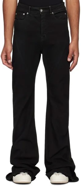 Черные джинсы Bootcut с косой окантовкой Rick Owens DRKSHDW
