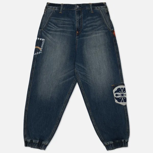 Мужские джинсы Evisu Heritage Multi-Pocket Denim Jogger синий, Размер 38