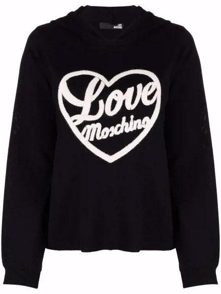 Love Moschino худи с вышитым логотипом