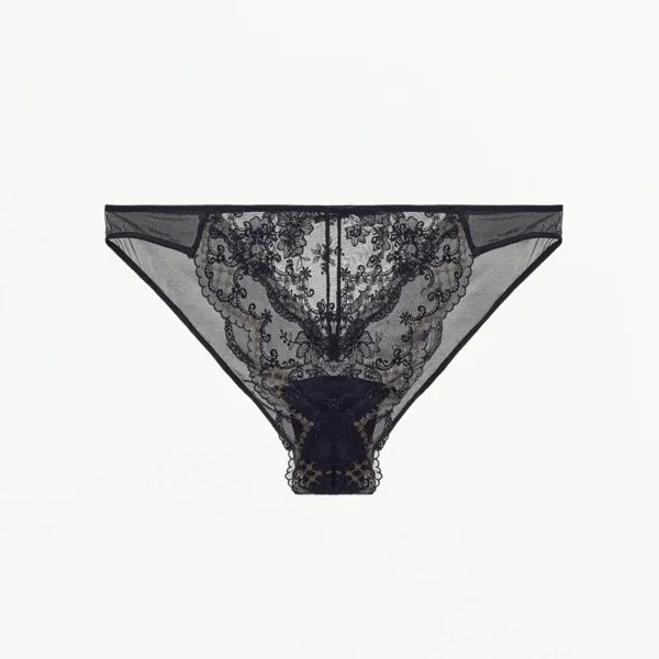 Трусы Zara Lace, черный, золотистый