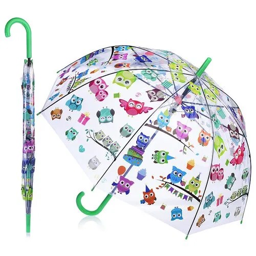 Зонт-трость S+S Toys, бесцветный, белый