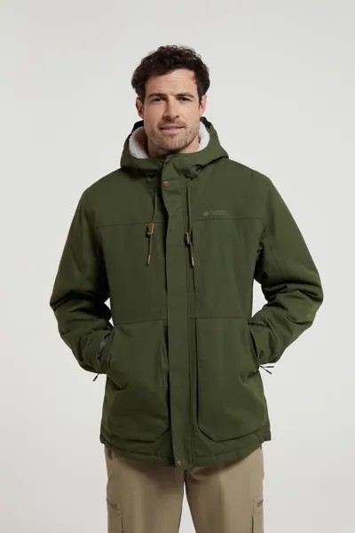 Куртка Coastline Borg, теплое флисовое водонепроницаемое зимнее пальто Mountain Warehouse, хаки