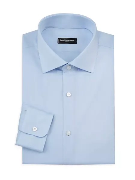Классическая рубашка узкого кроя для путешествий Saks Fifth Avenue, синий