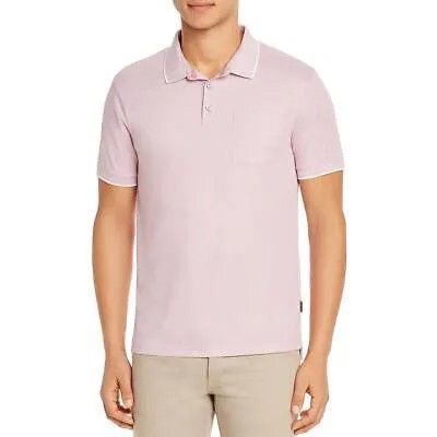 Мужская рубашка поло John Varvatos Star USA Cambridge розового цвета с карманами из пике XXL BHFO 8899
