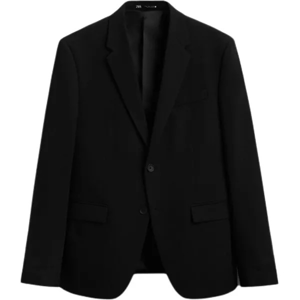Деловой костюм мужской черный Zara, черный