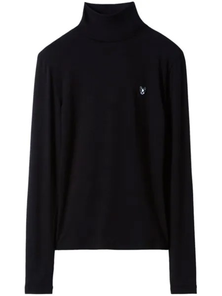 Claudie Pierlot топ с высоким воротником и аппликацией Jean Toto, черный