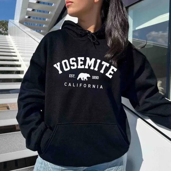 Женская худи с принтом Yosemite California