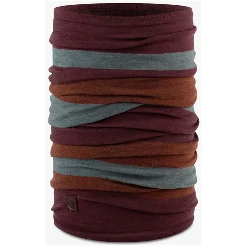 Тонкий шерстяной шарф-труба Buff Wool Move lightweight Mahogany