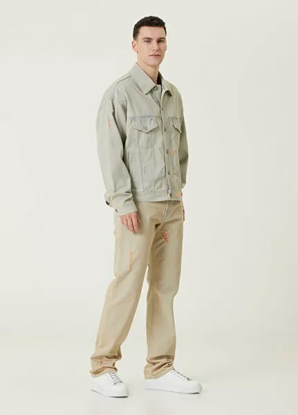 Джинсы с потертостями Msgm, голубой