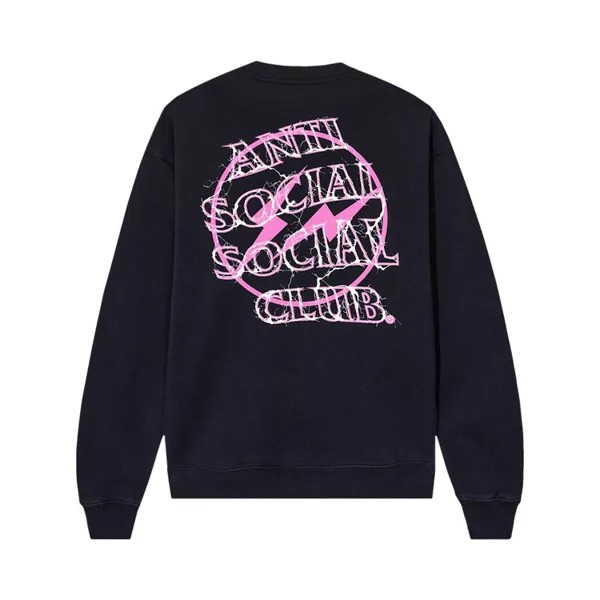 Толстовка Anti Social Social Club x Fragment Design Bolt Crewneck, черный