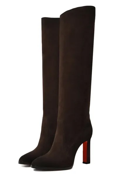 Замшевые сапоги Santoni