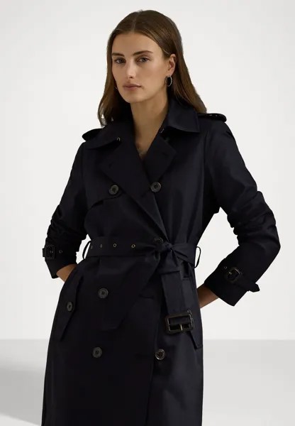 Тренч Lined Coat Lauren Ralph Lauren, цвет dark navy
