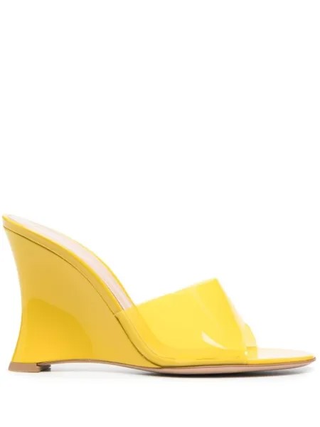 Gianvito Rossi мюли Futura 95 на танкетке, желтый