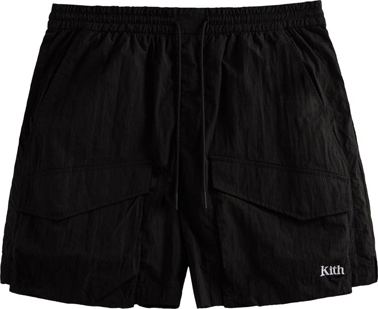 Шорты Kith Wrinkle Nylon Boreum Cargo Short 'Black', черный