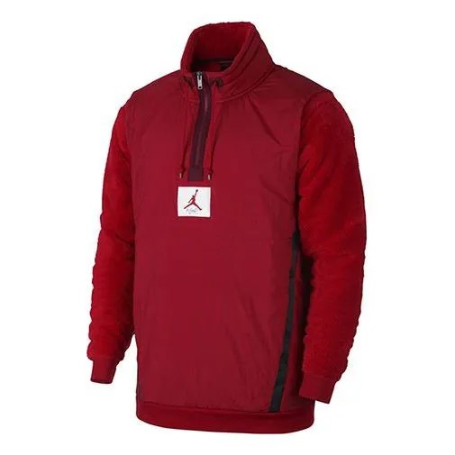 Куртка Air Jordan Pullover Fleece Lined Sports Jacket Red, красный