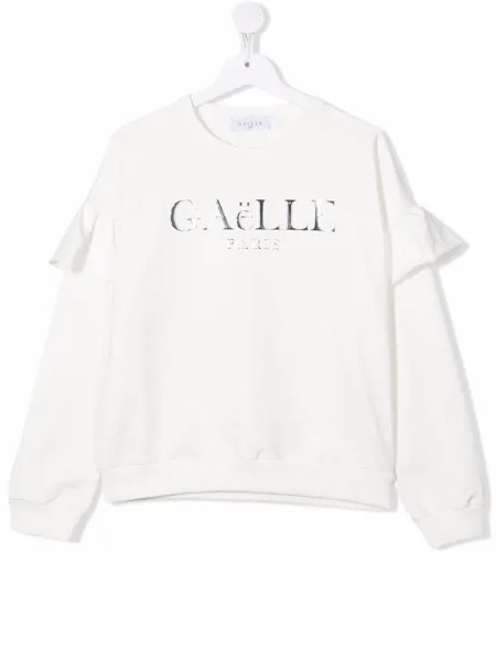 Gaelle Paris Kids толстовка с тисненым логотипом