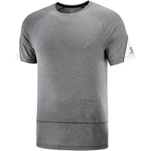 Футболка беговая SALOMON Cross Run Graphic Black/White (US:S)