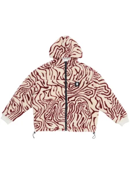 Marcelo Burlon County of Milan куртка с капюшоном и нашивкой-логотипом, нейтральный цвет