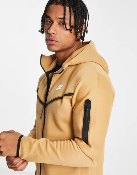 Худи Nike Tech Fleece цвета элементарного золота