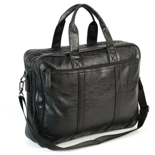 Мужская сумка-портфель из эко кожи 8902-4 Блек (126966)
