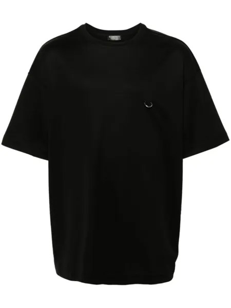 Mugler футболка с металлическим декором, черный