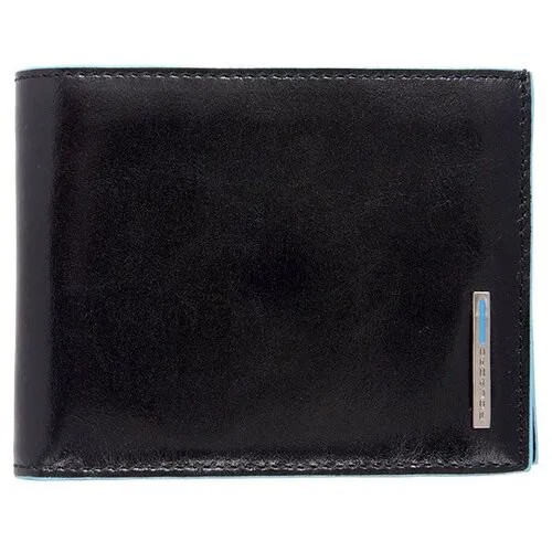 Портмоне Piquadro Blue Square, черное, 12,5х9,5х2,5 см Pu1240b2/n .