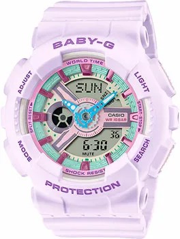 Японские наручные  женские часы Casio BA-110XPM-6A. Коллекция Baby-G