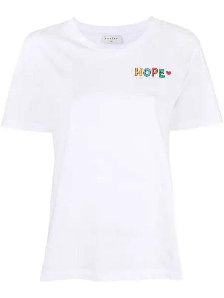 SANDRO футболка с надписью Hope