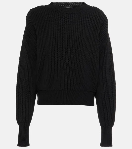 Шерстяной свитер в рубчик WARDROBE.NYC, черный