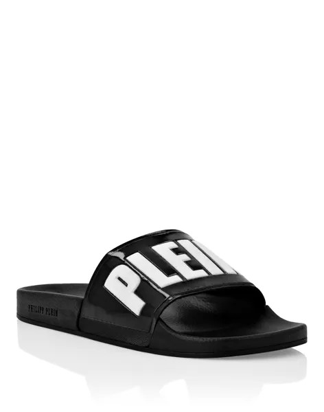Босоножки на плоской подошве Philipp Plein TM, цвет Black / White