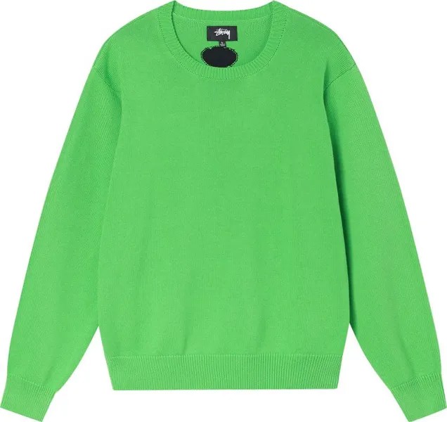 Свитер Stussy Bent Crown Sweater 'Lime', зеленый