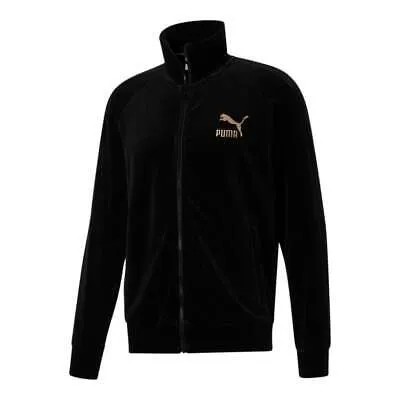 Puma Velour T7 Full Zip Track Jacket Мужские размеры S Пальто Куртки Верхняя одежда 539674