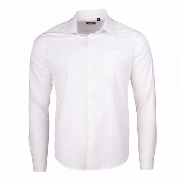 Мужская рубашка с длинными рукавами из 100% хлопка с вышитым карманом и логотипом NEW MAN