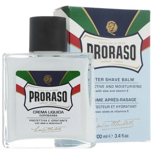 Бальзам после бритья Алое Вера и Витамин Е Proraso, 100 мл