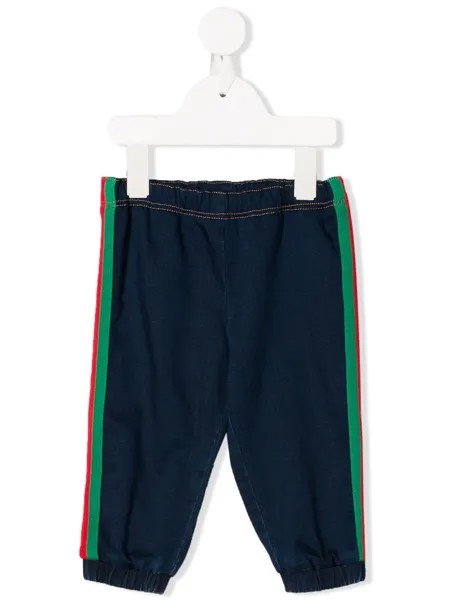 Gucci Kids спортивные брюки с отделкой Web