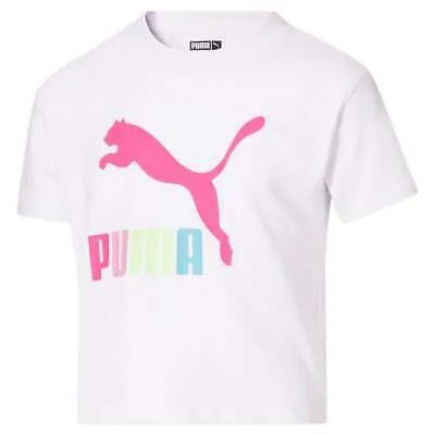 Футболка Puma Brighter Days Pack из джерси с круглым вырезом и короткими рукавами, молодежная футболка для девочек