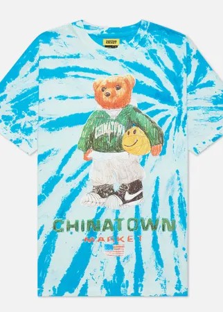 Мужская футболка Chinatown Market Smiley Sketch Basketball Bear, цвет голубой, размер M