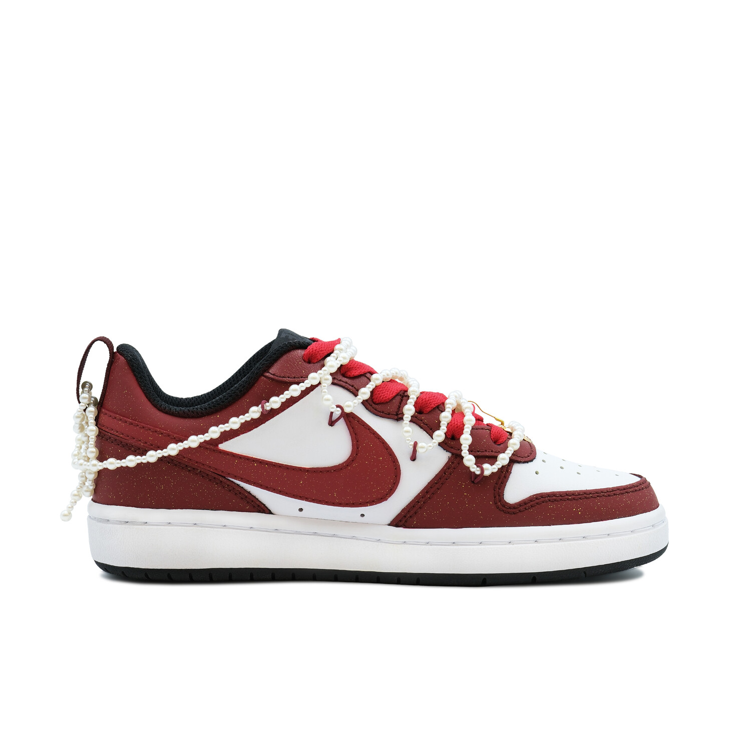 Кроссовки Nike Court Borough Skateboarding Shoes Women's Low-top Red/white, темно-красный
