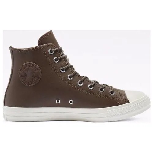 Кеды Converse Colour Leather Chuck Taylor All Star High Top 170101 кожаные коричневые (45)