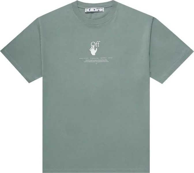 Футболка Off-White Logo T-Shirt 'Green', зеленый