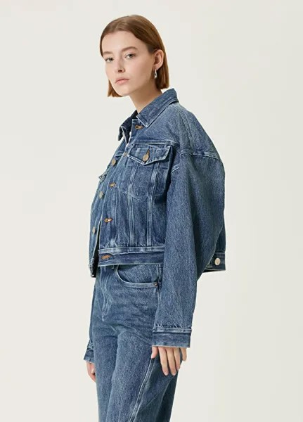 Джинсовая куртка дальнобойщика Alexander Wang, синий