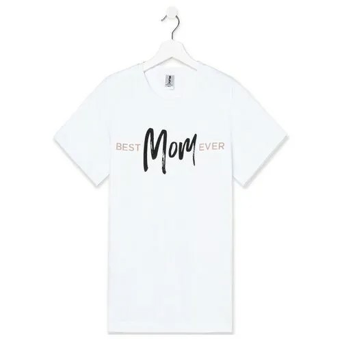 Футболка Kaftan Love coffee, размер 40/42, белый/белый