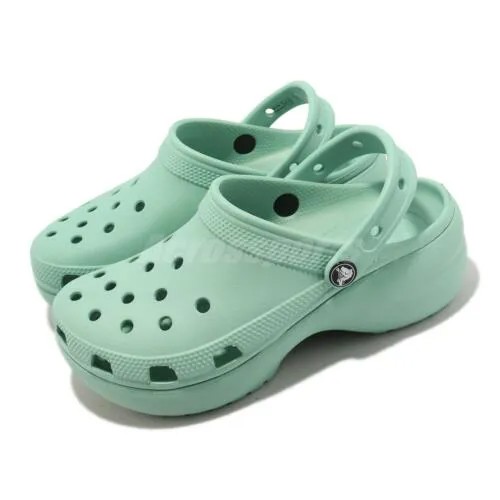Crocs Classic Platform Clog W Jade Stone Зеленые женские сандалии на платформе 206750-3UG
