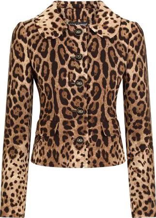 Dolce & Gabbana куртка с леопардовым принтом