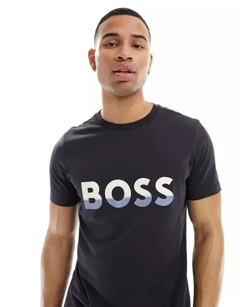 Темно-синяя футболка BOSS Green Tee 1
