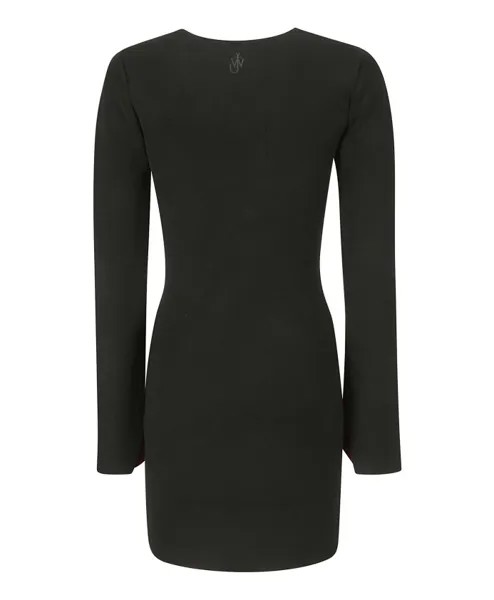 Платье мини облегающее фигуру с контрастными манжетами Jw Anderson, черный
