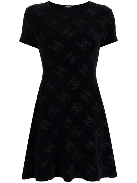 Chanel Pre-Owned платье 1990-х годов с логотипом Interlocking CC