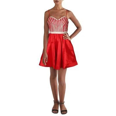 Женское мини-платье Crystal Doll с красными стразами и пышной юбкой для подростков 9 BHFO 2386