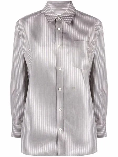 A.P.C. рубашка в тонкую полоску с длинными рукавами