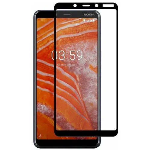 Защитное стекло 5D SG для Nokia 3.1 Plus черное